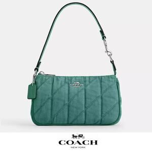 Coach Green Quilted Shoulder Bag